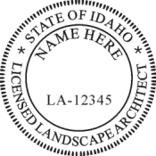 Idaho Licensed Landscape Architect Seal